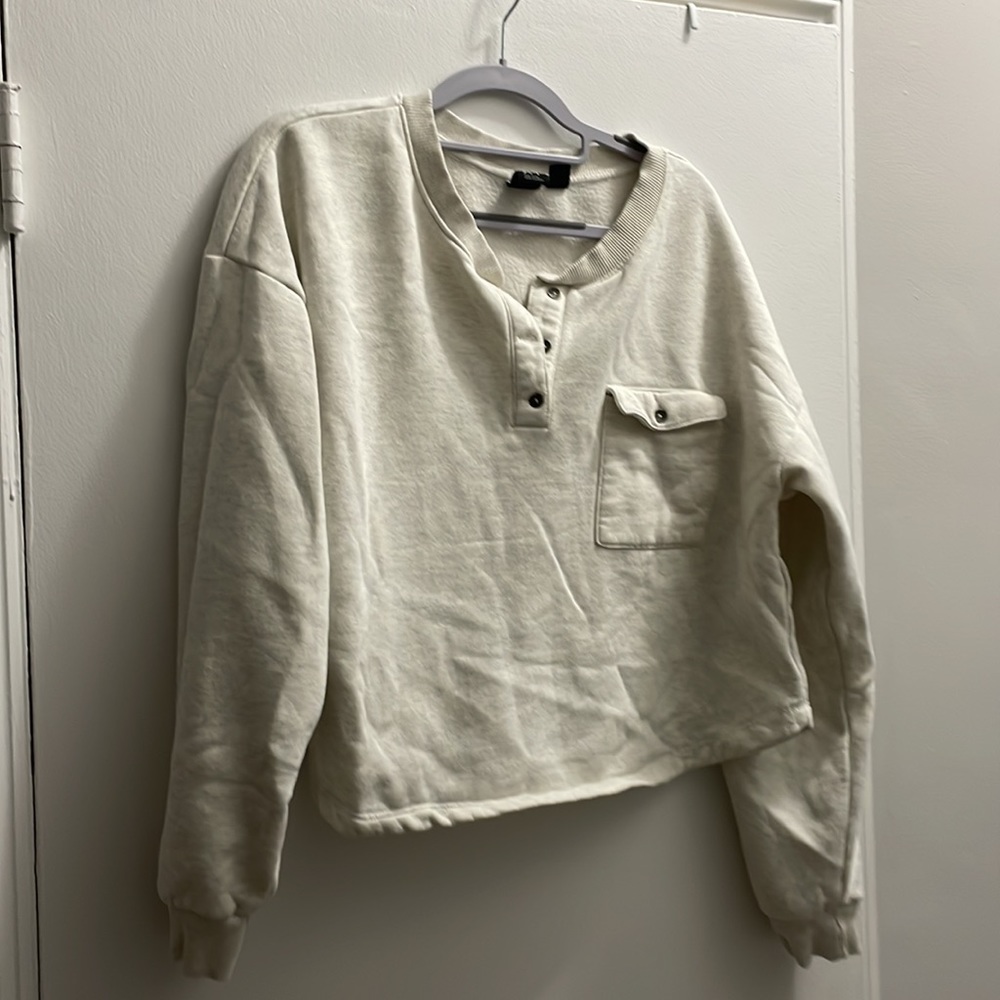 Roxy cropped sweatshirt in oatmeal